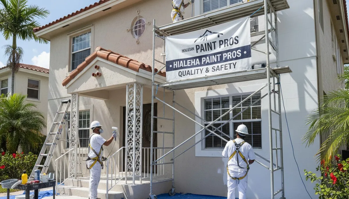Miami, FL painting company team providing professional interior and exterior painting services