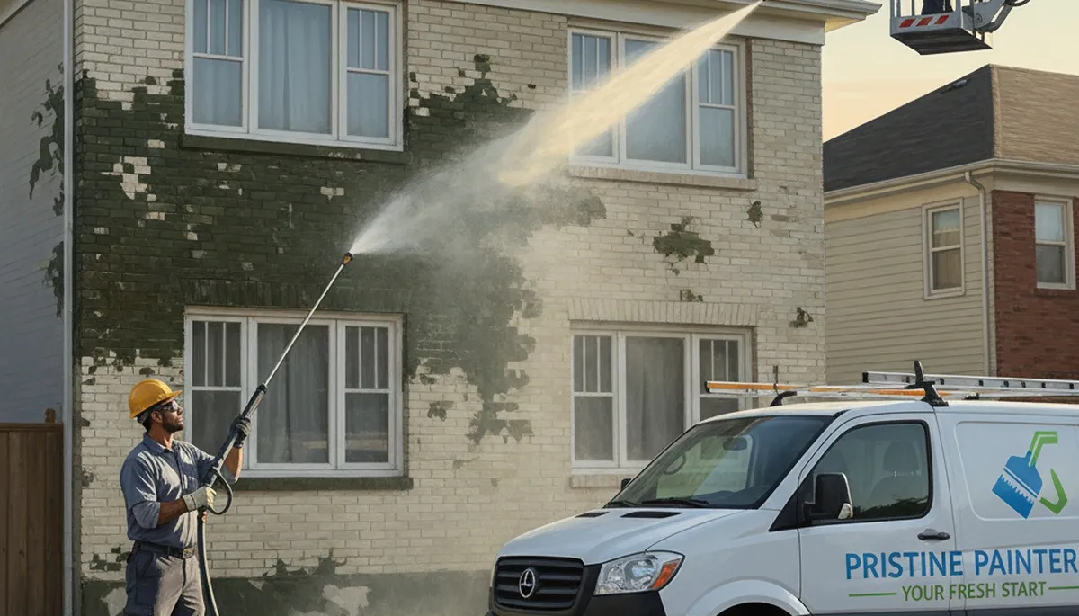 Pressure cleaning service in Miami, FL for driveways, patios, and exteriors by Miami Paint Pros